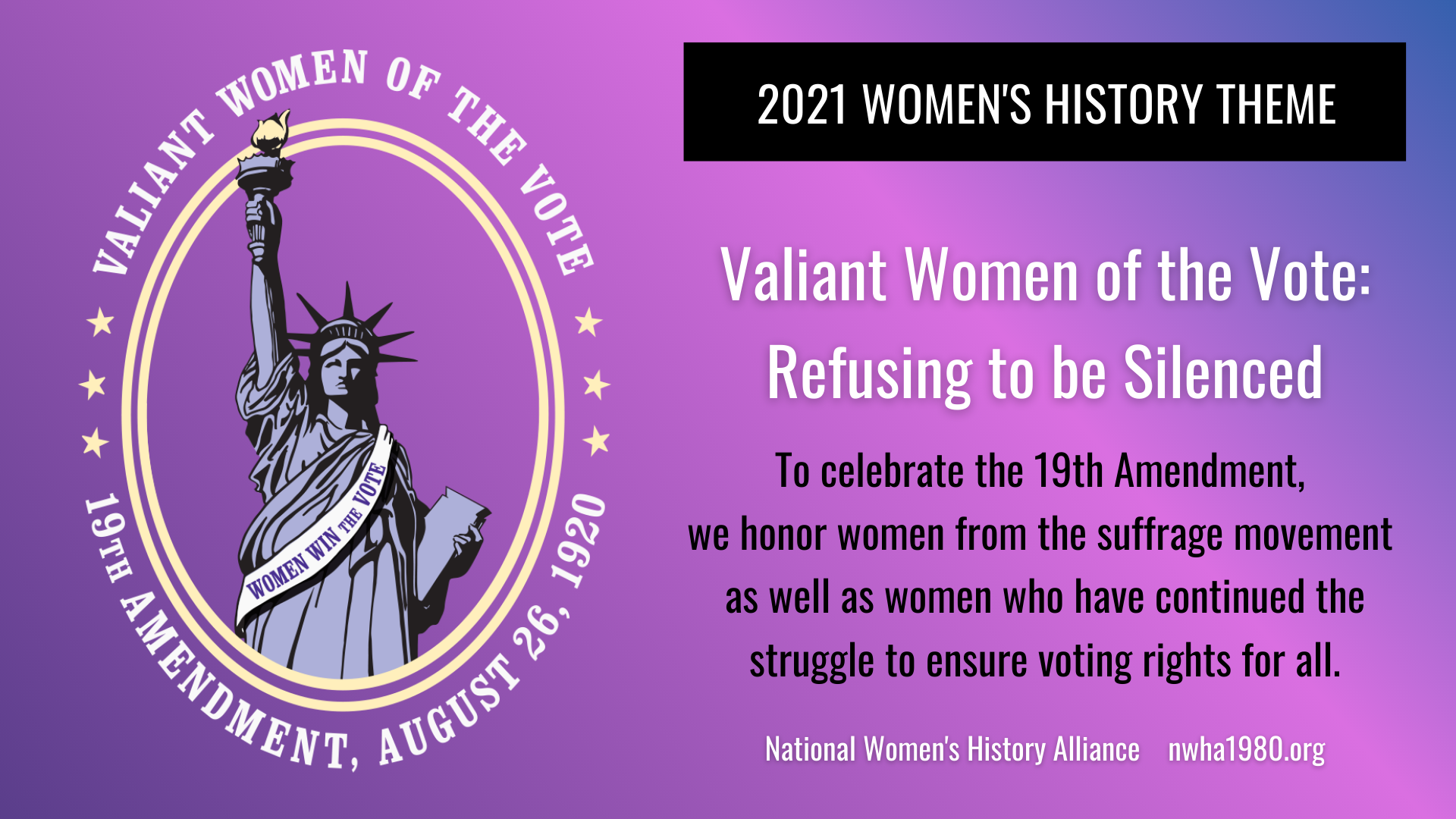2021 Women's History Theme National Women's History Alliance